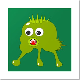 Germy the green germ Posters and Art